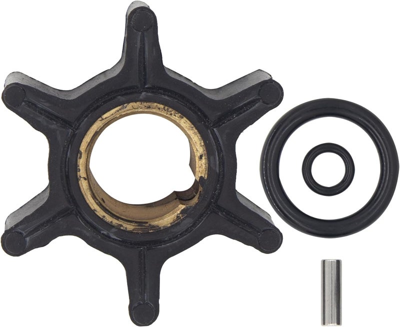 QUICKMARINER QuickMarine 0386084 Outboard Water Pump Impeller with Key and O-Ring for Johnson Evinrude Marine 8-15 HP Motors Replacement 386084 Sierra 18-3050 - Image 5